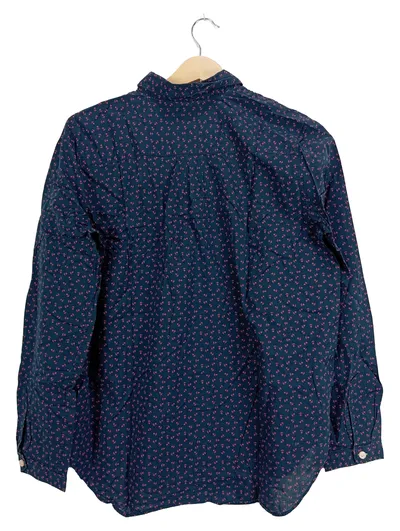 Gaastra Herren Freizeithemd Gr. 38 S Blau Maritim Anker Baumwolle Langarm
