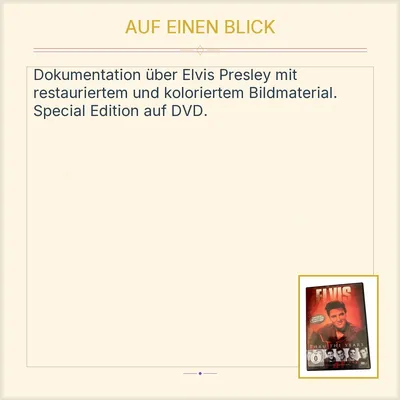 Elvis Presley Thru The Years Special Edition DVD Dokumentation Musik