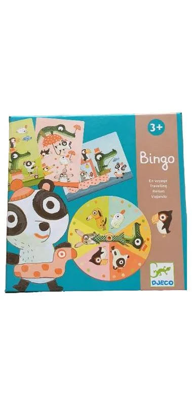 Djeco Bingo En voyage Kinderspiel Reisespiel Tiere ab 3 Jahre Brettspiel