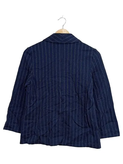 Rich & Royal Damen Blazer Gr. 36 Blau Nadelstreifen Gestreift Casual