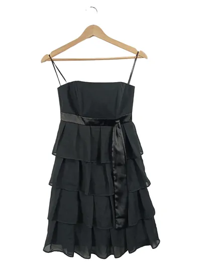 Marie Blanc Damen Abendkleid Schwarz Gr. 32 Minikleid Festlich Elegant