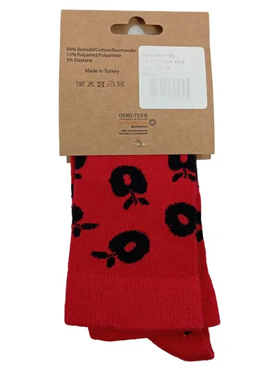 Småfolk Kinder Strümpfe Socken Apfel Rot Größe 35-38 Baumwolle