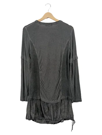 Elisa Cavaletti Freizeitkleid Grau Gr. 40 L Spitze Applikation Tunika