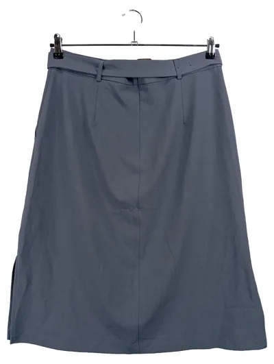 Banana Republic Damen A-Linienrock Grau Gr. 42 XL Midirock Business Klassisch