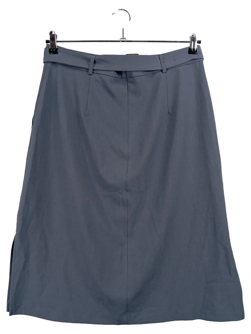 Banana Republic Damen A-Linienrock Grau Gr. 42 XL Midirock Business Klassisch 2