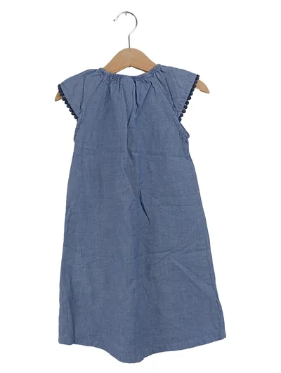 ALANA Sommerkleid Kinder Gr. 104 Blau Casual Baumwolle Stickerei