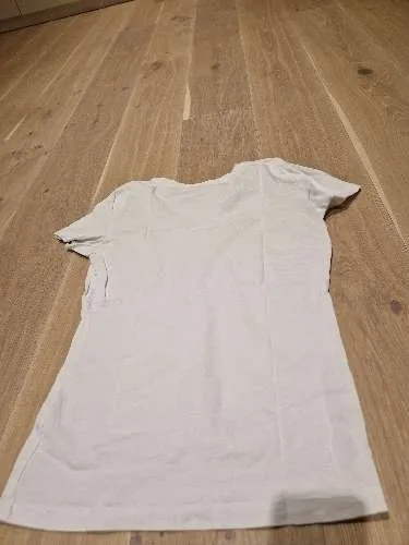 Marc O'Polo Damen T-Shirt Gr. S Weiß Logo-Print Baumwolle Casual
