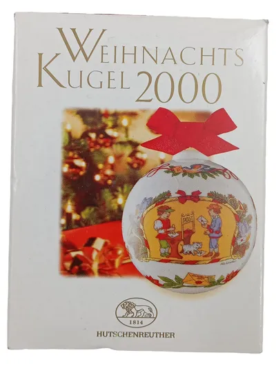 Hutschenreuther Weihnachtskugel 2000 Porzellan Kinderpost Ole Winther