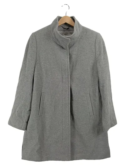 Gerry Weber Edition Damen Wollmantel Grau Gr. 38 Wolle Kaschmir