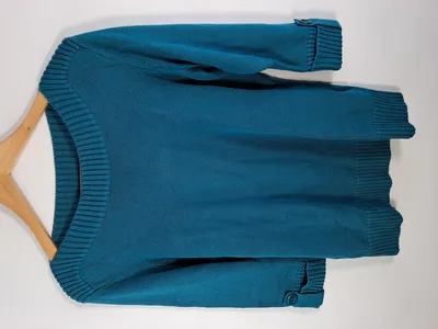 Collection L Pullover Damen Gr. 40 L Petrol 3, 4-Arm Rippstrick