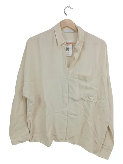 by-bar Damen Hemdbluse Beige Gr. 36 S Casual Viskose Langarm