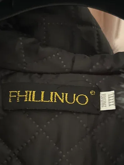 FHILLINUO Damen Kunstpelzmantel Fellmantel Schwarz Gr. 38 M Kapuze 3