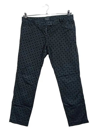 Marc O'Polo Stoffhose Damen Gr. 40 Grau Blumenmuster LAXA Casual