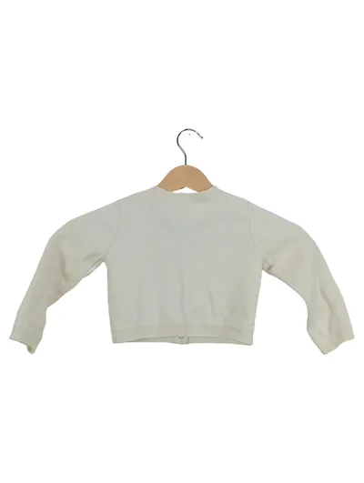 Jacadi Kinder Strickjacke Weiß Gr. 96/98 Wolle Kaschmir
