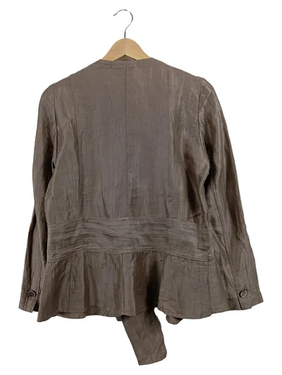 Devernois Blazer Damen Gr. 40 Braun Rüschen