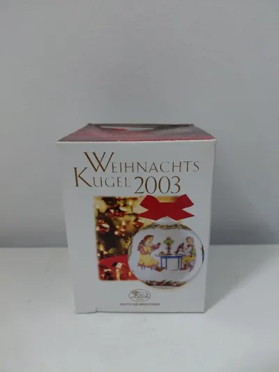 Hutschenreuther Weihnachtskugel 2003 Ole Winther Porzellan Mehrfarbig