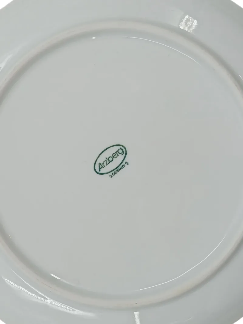 Arzberg Kuchenteller Essteller Porzellan Weiß Rosenmotiv Blumen 17 cm Klassisch 4