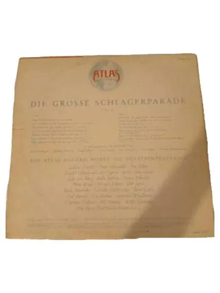 Die große Schlagerparade 2. Folge Vinyl LP Atlas Record Schlager Oldies 2