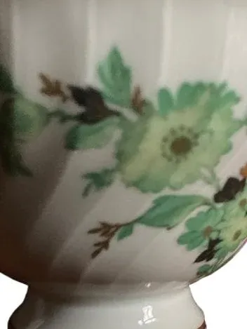Royal Tettau Teetasse Porzellan Blumenmuster Vintage Weiß 7 cm