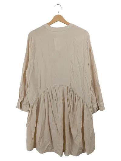 WHITE ICY Damen Blusenkleid Hemdblusenkleid Beige Gr. 36 S Casual