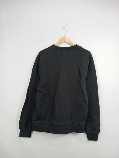 Calvin Klein Herren Sweatshirt Pullover Schwarz Logo-Print Gr. 54