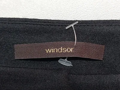 windsor. Damen Stoffhose Schwarz Gr. 42 W33 Klassisch Business Baumwolle