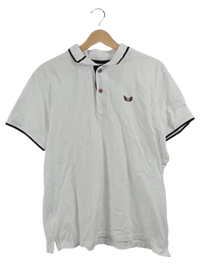 Carisma Poloshirt Herren Weiß Gr. 50 L Kurzarm Casual Baumwolle