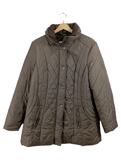 Barbara Lebek Damen Steppjacke Braun Gr. 44 XXL Gesteppt Klassisch