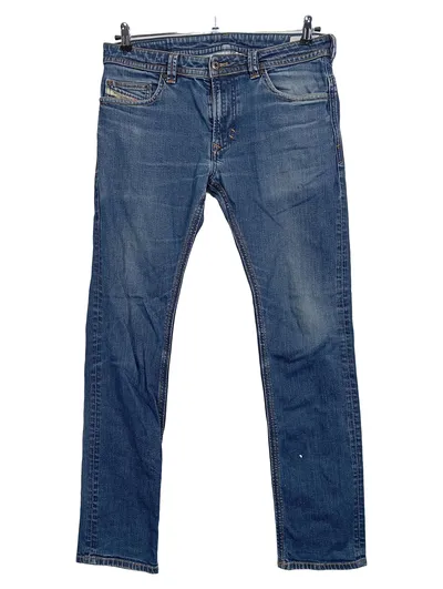 Diesel Herren Jeans Regular Fit W34 L31 Blau Denim Baumwolle
