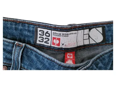 Engelbert Strauss Jeans Straight Leg Herren Blau Gr. 52 W36 L32 Workwear