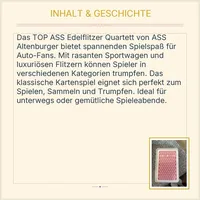 ASS Altenburger TOP ASS Edelflitzer Quartett Kartenspiel Auto Trumpfspiel 4