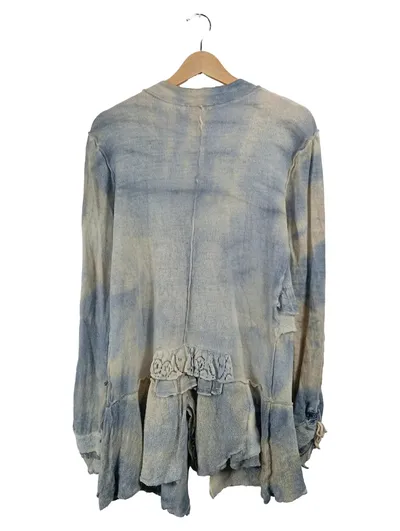 Elisa Cavaletti Strickjacke Damen Blau Gr. 38 M Wolle Bohemian