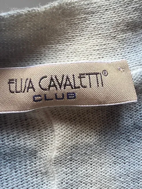 Elisa Cavaletti Strickjacke Damen Blau Gr. 38 M Wolle Bohemian 7