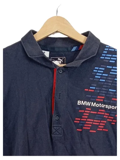PUMA BMW Motorsport Herren Poloshirt Blau Gr. 56 3XL Kurzarm Sportlich