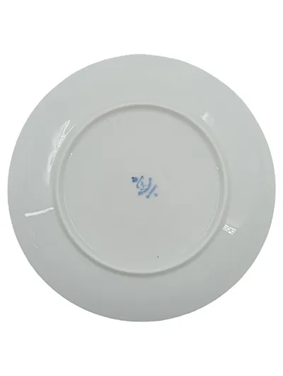 FÜRSTENBERG Essteller Teufelsmotiv Porzellan Weiß 17 cm