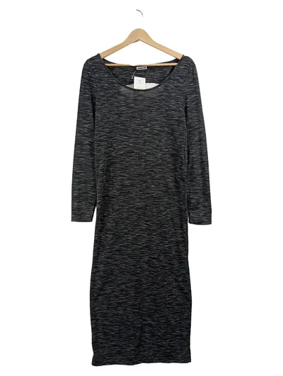 Noisy May Freizeitkleid Damen Langarm Meliert Grau Gr. 40