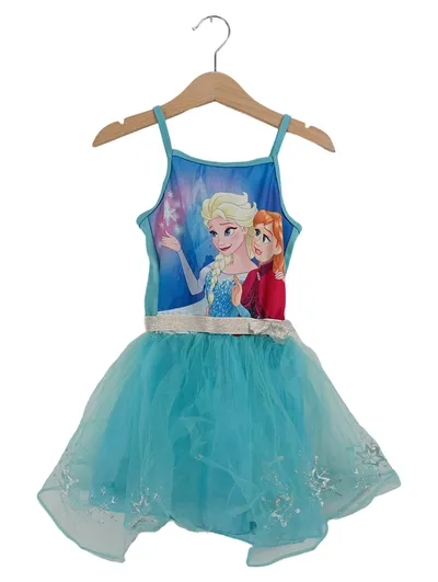 Disney Frozen Elsa & Anna Kinder Kostüm Kleid Türkis Gr. 110