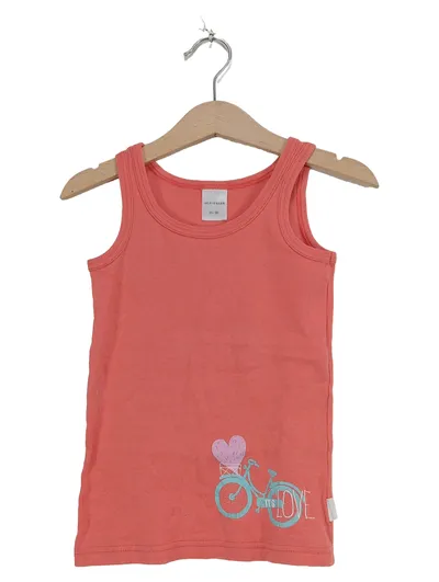 Schiesser Unterhemd Kinder Mädchen Rosa Fahrrad Motiv Gr. 98