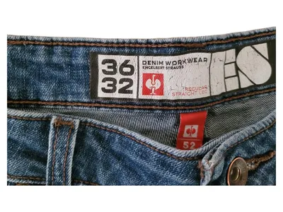 Engelbert Strauss Jeans Straight Leg Herren Gr. 52 W36 L32 Blau Workwear