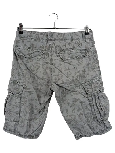 s.Oliver Herren Cargo Shorts Grau Florales Muster Gr. 48 W32 M