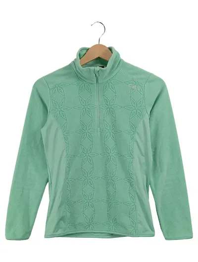 CMP Fleecejacke Fleecepullover Kinder Gr. 152 Grün Blumenmuster Outdoor