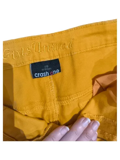 CRASH ONE Mädchen Jeans Slim Fit Gelb Gr. 170