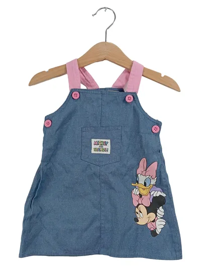 Disney Baby Jeanskleid Latzkleid Micky Maus Daisy Duck Blau Gr. 68
