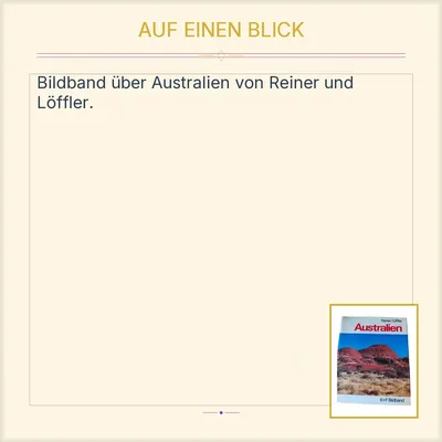 K+F Bildband Australien Reiner Löffler Fotobuch Natur Landschaft Reise