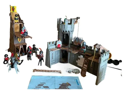 Playmobil 3888 Ritterburg mit Belagerungsturm Figuren Pferde Anleitung