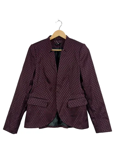 Comma Damen Blazer Gr. 38 Rot Business Geometrisch Jacke