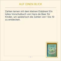 Der kleine Eisbär Vorschule Zahlen von 1 bis 10 Hans de Beer Kinderbuch 2