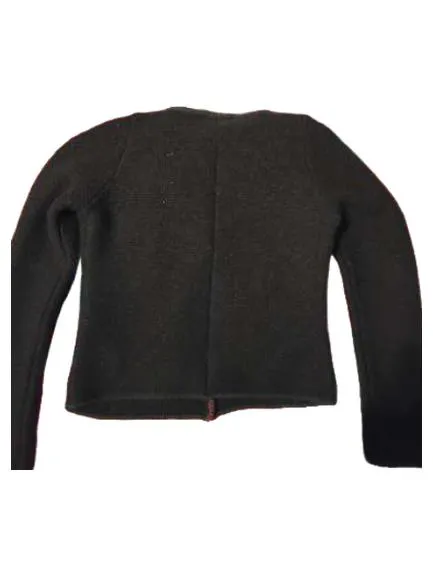 Almsach Damen Trachten Strickjacke Braun Gr. L 40/42 Wolle 2