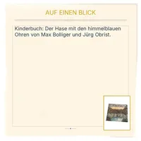 Der Hase mit den himmelblauen Ohren Max Bolliger Jürg Obrist Artemis Kinderbuch 2