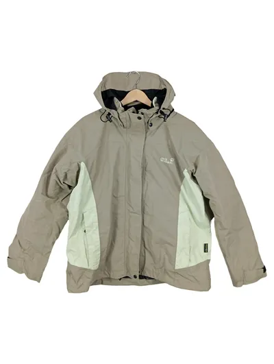 Jack Wolfskin Outdoorjacke Damen Beige Gr. 52 XL Kapuze